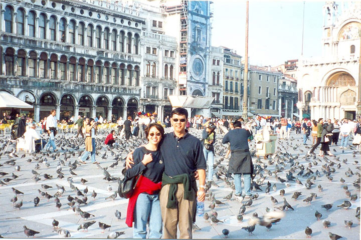 Philam Life Unit Manager Nina Solomon with her husband in Milan