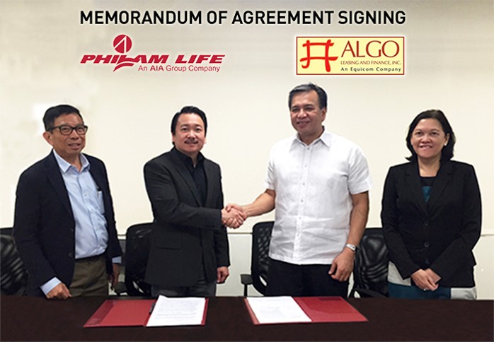 ALGO LEASING AND FINANCE APPOINTS PHILAM LIFE AS CREDIT LIFE INSURER